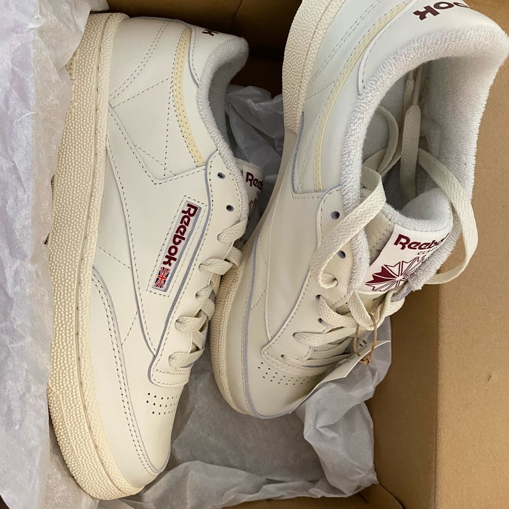 Reebok White Classic Sneakers Leather Upper